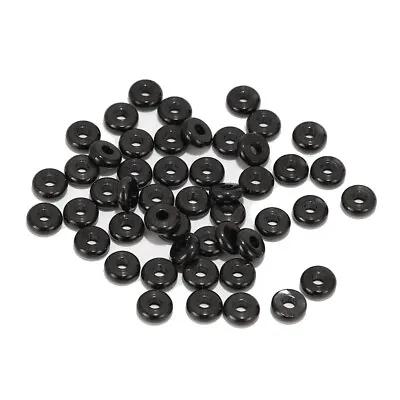 100pcs Stainless Steel Black Flat Round Beads Spacer Beads For Jewelry Making • $12.99