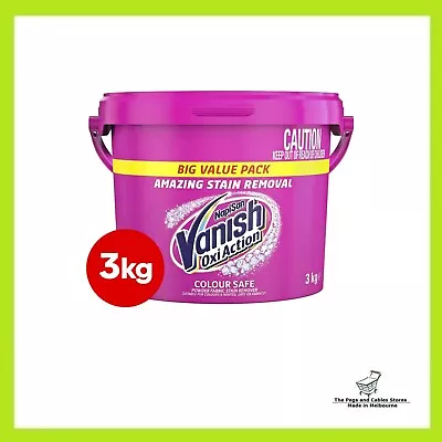 Vanish NapiSan Oxi Action Colour Safe Stain Remover Laundry Detergent Powder 3kg • $28.50