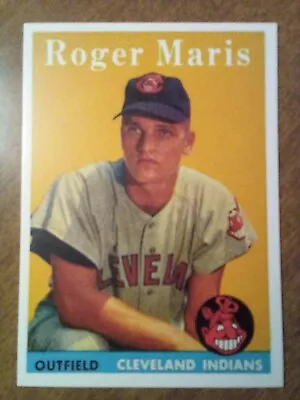 Roger Maris #47 Cleveland Indians Novelty Basbeball Card.NM+.Shipping .50¢ • $3.35