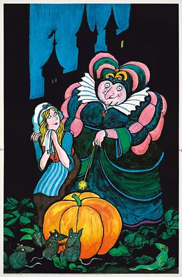 Original Vintage Poster Tomi Ungerer Cinderella Fairy Godmother Princess 1970s • $30