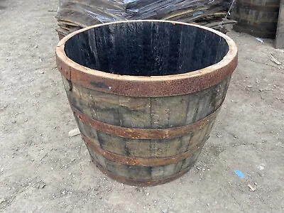 Solid Oak Whisky Barrel Oak Planter/tub  • £43.99