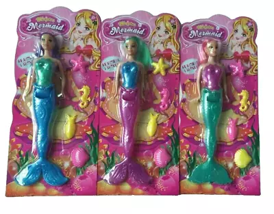 12'' Fashion Mermaid Doll Set With Accessories Princess Ocean Toy For Kids Girl • £6.99