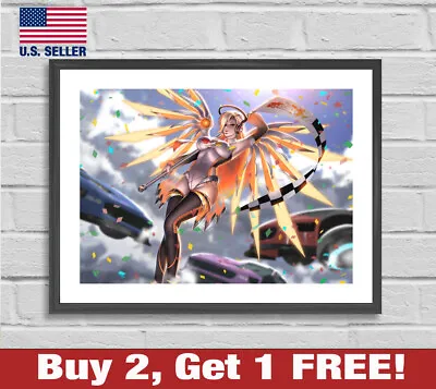 $22.95 • Buy Overwatch Mercy Poster  18  X 24   Print Game Room Wall Art Racing