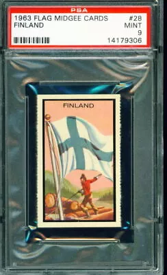 1963 Topps Flag Midgee Cards #28 FINLAND --- (MINT) PSA 9 • $41.66