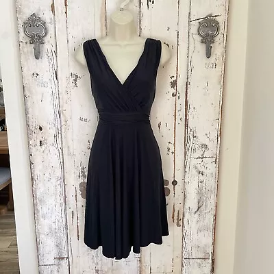 Soma Sz Medium Woman's Black Soft Knit Sleeveless Pocketed Casual Cocktail Dress • $22.95