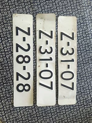 Dutch Car Export Number Licence Plates X3 From ~1998-2000 | Man Cave Wall Art • £9.99