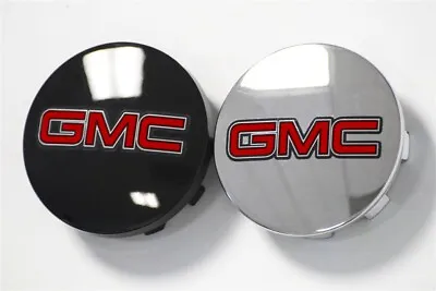 4 Gmc Sierra Yukon 1500 Center Cap Logos Red Chrome Decals Stickers 20 22 Wheels • $14.99