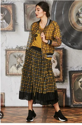 $220 • Buy Trelise Cooper CURATE CRUSHING IT Skirt Size M Yellow Black Grey New RRP$296
