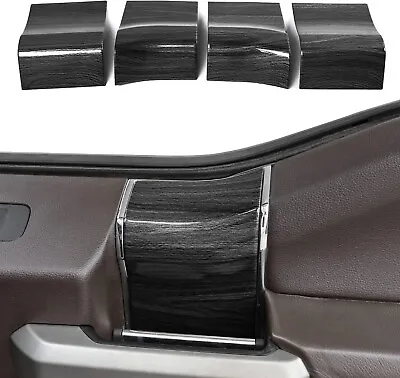 17-22 Ford F250 F350 Molded Black Wood Grain Molded Door Panel Trim Set • $137.99