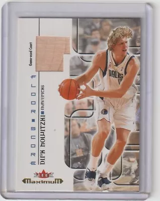 Dirk Nowitzki 2001-02 Fleer Maximum Floor Score Rocket Game Used Court Mavericks • $18