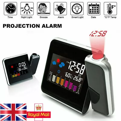 £9.59 • Buy Smart Alarm Clock Digital LED Projector Temperature Time Projection LCD Display