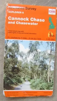 OS Ordnance Survey Explorer Map Sheet 6 Cannock Chase And Chasewater 1995 Rev. • £3.99