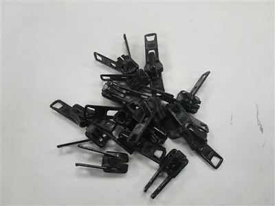 Ykk Zipper Slider #10 Vislon Black Metal Double Locking Pull ( Set Of 15 )  • $19.95