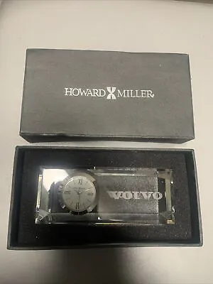 Howard Miller Crystal Clock VOLVO DESK TOP NEW IN BOX WITH INSTRUCTIONS • $24