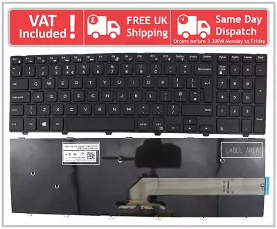 Dell Inspiron 15-5000 5558 5559 5566 5577 UK Layout Laptop Keyboard Frame 06DJRW • £16.70