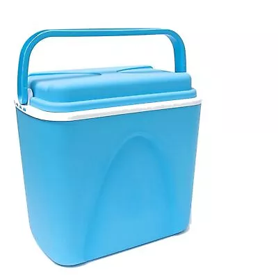 24L Large Blue Cooler Box Camping Beach Picnic Ice Food Insulated Coolbox Travel • £16.81