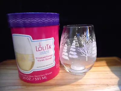 Lolita 2022 My Wine Frosted Forest Stemless 20 Oz. Wine Glass New • £28.94