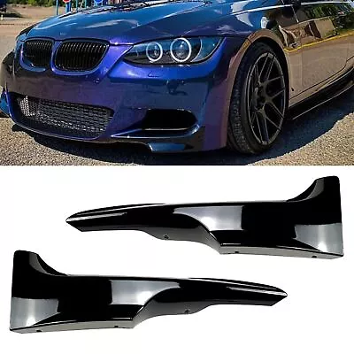 Gloss Black Front Bumper Side Splitter For BMW 3 Series E92 E93 M-Tech 2006-2009 • $30.02