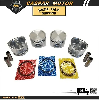 C.t.i. Ptk11-089-05 Piston & Ring Kit For 89-98 Nissan Ka24e 240sx D21 2.4l • $97.49