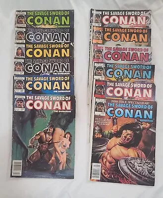 Vintage Savage Sword Of Conan Lot Of 12 Various Issues #142-200 • $45