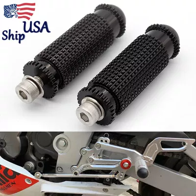 Universal Foot Pegs Rear Set Footrest Pedal For Racing Streetbike Sport Bike CNC • $16.66