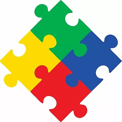 Autism Awareness Puzzle Piece Vinyl Decal Sticker Car Truck SUV Laptop Set Of 2 • $2.99