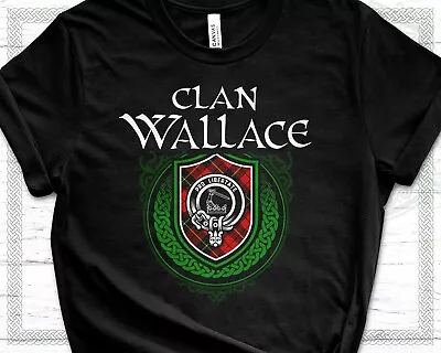 Scottish Clan Wallace Surname Scotland Tartan And Clan Badge • $28