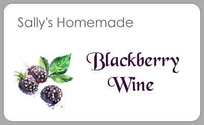 Blackberry Wine Labels Homemade Homebrew Gift Drink Stickers Personalised • £2.70