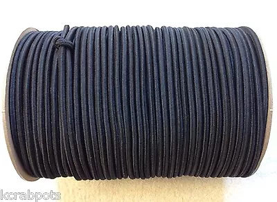 1/4  X 500 FT Bungee Cord Shock Cord Bungie Cord Marine Grade Made In USA!!! BLK • $87.99