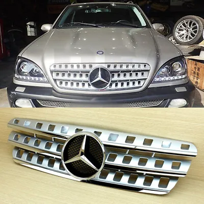 Chrome Silve Front Grille ML350 ML500 1998-2004 Fit Mercedes-Benz M-Class W163   • $171.04