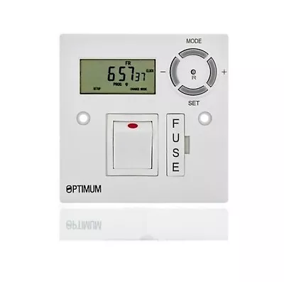 7 Day Fused Timer Spur Switch Digital LED Lighting Immersion Heating Security OP • £29.95