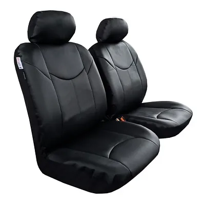 New Leather Seat Covers For Saab 9-2 9-3 9-4 9-5 Black Leatherette Front Set • $64.99