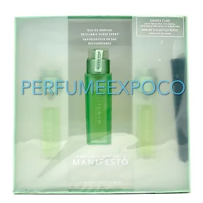 MANIFESTO By ISABELLA ROSSELLINI 0.34OZ EDP 3pc SET Women PERFUME Rare (BQ05 • $25.95