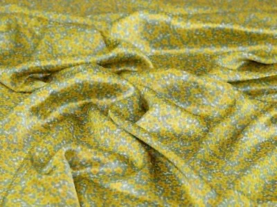 Liberty London Ffion Mair Belgravia Silk Satin Fabric Yellow - Per Metre • £53.98