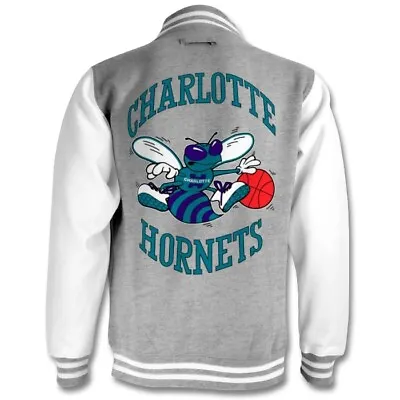 Charlotte Hornets Retro Varsity Jacket Bomber Letterman Basketball • £50