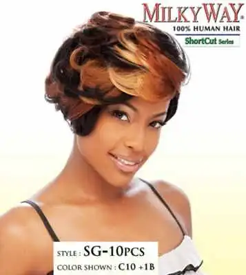 Milky Way 100% Human Hair ShortCut Series 10 Pieces - Choose 9 Colours UK SELLER • £15.59