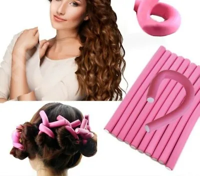 $2.87 • Buy 50/20X Medium 24cm Extra Long Bendy Hairdressing Hair Rollers Foam Hair Cur G❤