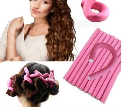 $3.22 • Buy 50/20X MEDIUM 24CM EXTRA LONG BENDY HAIRDRESSING HAIR ROLLERS FOAM HAIR CURL=s=