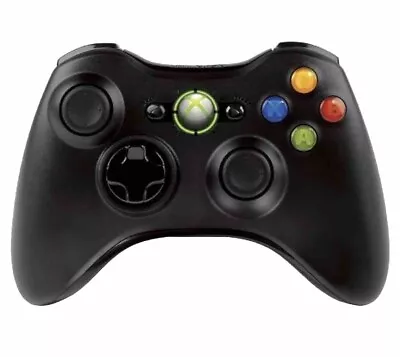 Microsoft Xbox 360 Wireless Controller Official Pad - Black • £14.97