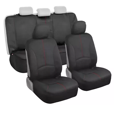 $54.99 • Buy Motor Trend Waterproof Neoprene Protective Seat Covers, Full Set (Red Stitch)
