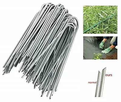 Turf Pin U Shaped Tent Pegs Galvanised Securing Ground Staple’s Garden X10 Metal • £3.90