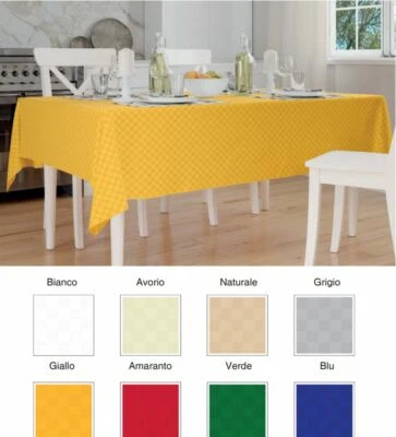 ABAKUHAUS Tovaglia Invernale Rettangolare 140x240 Cm – Bianco E Nero Con Albero Invernale – Antimacchia E Lavabile - 2