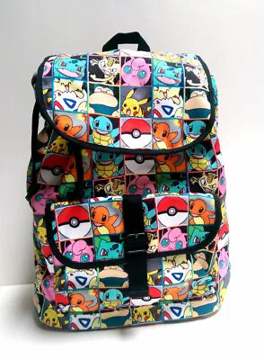 $18.39 • Buy Pokemon All-Over Print Backpack 16  Pikachu Travel School Book Bag NEW