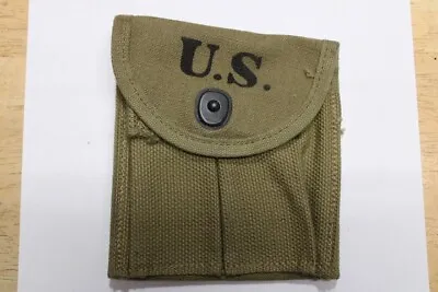 US Military Issue WW2 M1 Carbine Ammo Magazine Stock Belt Pouch Khaki Canvas CA3 • $69.95