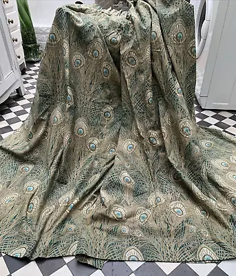 RARE Genuine Vintage Liberty Of London Hera Curtains Jade 68 W X 54  L • £185