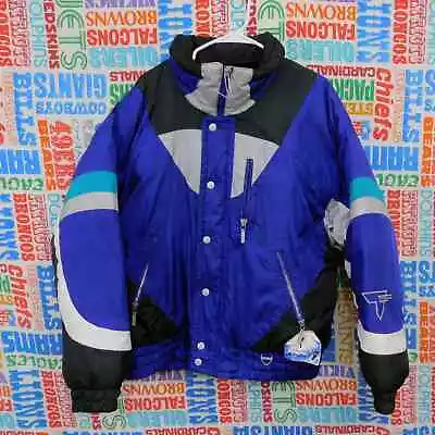 Vintage 90s Tyrolia Ski Jacket Size L Purple Black Blue • $26.99