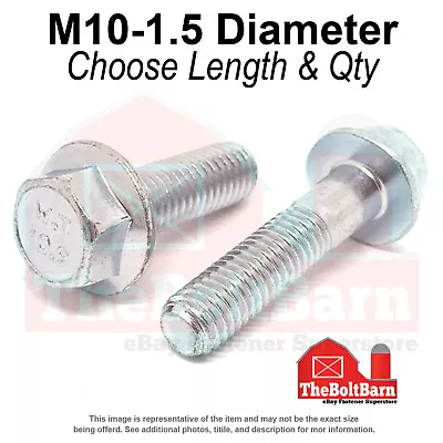 M10-1.5 Class 10.9 Hex Flange Screws Frame Bolts Zinc Clear (Pick Length &Qty) • $12.83