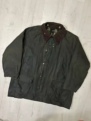 VTG BARBOUR BEDALE Waxed Jacket MENS Size C44 A100 • $124.99