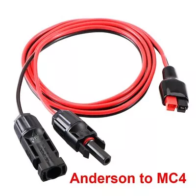 Solar Tools Extension Cable With MC-4 To Anderson Wire Connector Pair Black Red • $8.99