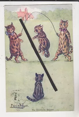 Faulkner Comic Postcard ; Cats - The Champion Skipper - Louis Wain - 1907 • £24.99